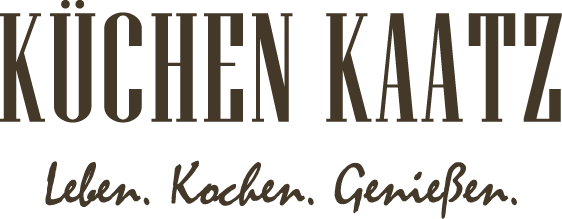 Logo mit dem Text "KÜCHEN KAATZ" und dem Slogan "Ideen. Küchen. Qualität." in eleganter Schrift.
