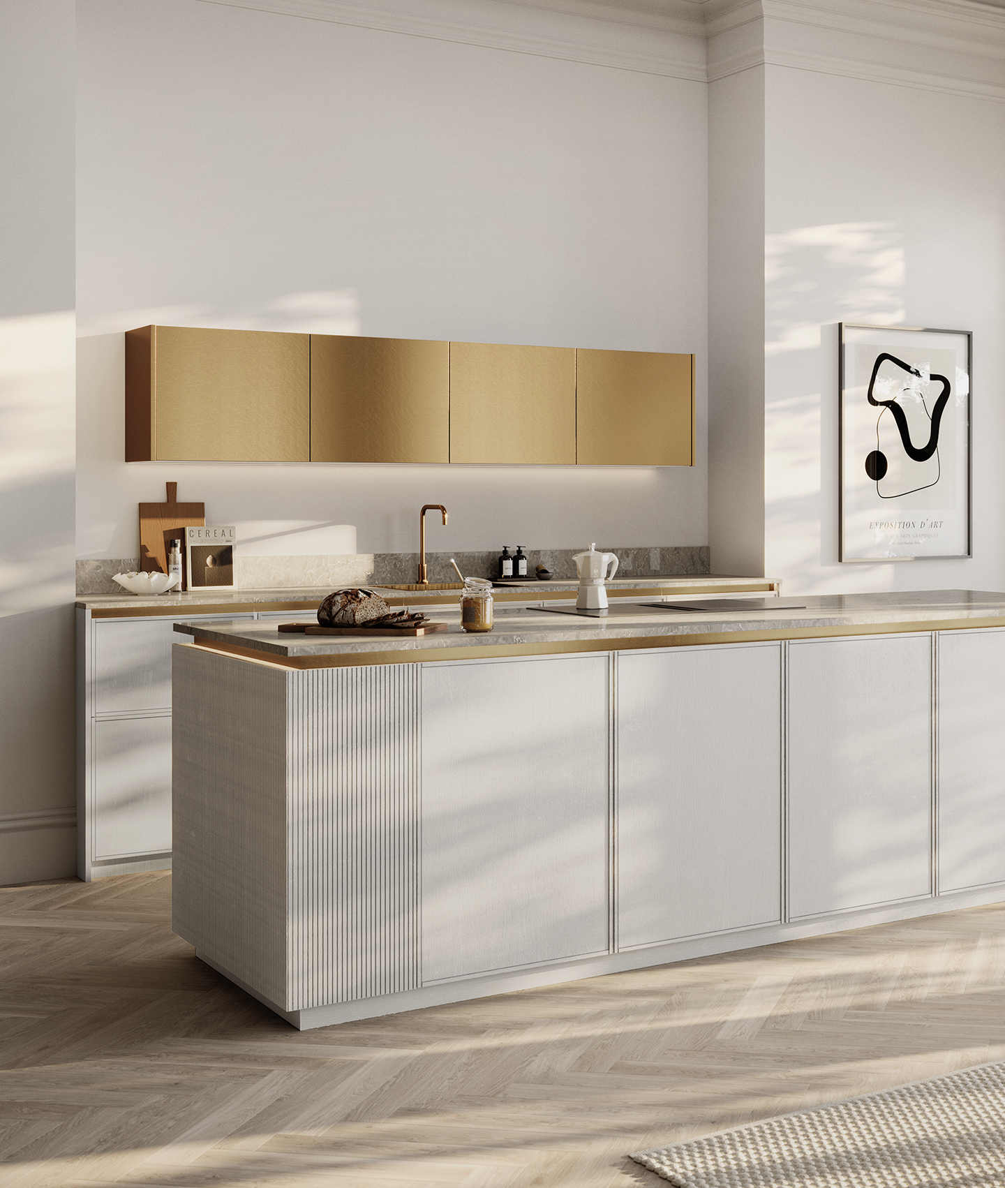 Helle moderne Küche Küchen Kaatz weiß Bremen